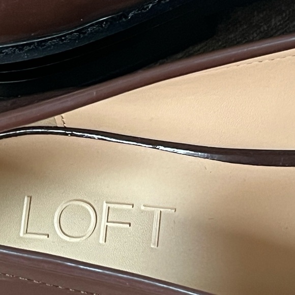 LOFT Women’s size 7 Chocolate and White Two Tone Penny Loafers New Without Box - Picture 11 of 13